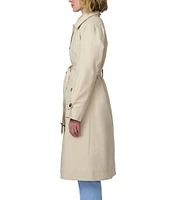 Bernardo Ladies Peach Waxed Convertible Single Breasted Classic Trench