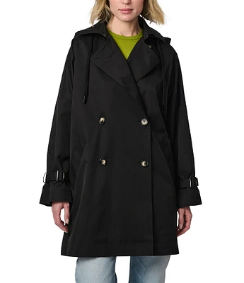 Bernardo Ladies Urban Oversized Point Collar Double Breasted Trench