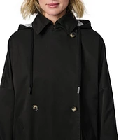 Bernardo Ladies Urban Oversized Point Collar Double Breasted Trench