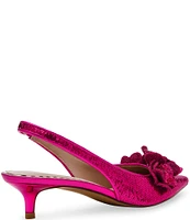 Betsey Johnson Aurorra Sequin 3D Flower Embellished Slingback Pumps