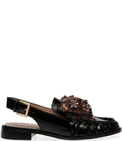 Betsey Johnson Breyer Patent Slingback Floral Bow Loafers