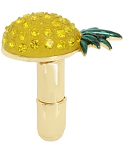 Betsey Johnson Crystal Pineapple Cocktail Stretch Ring