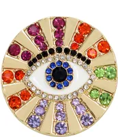 Betsey Johnson Evil Eye Multi Crystal Stretch Cocktail Ring