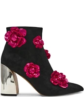 Betsey Johnson Finlee Sequin Flower Booties