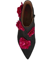 Betsey Johnson Finlee Sequin Flower Booties