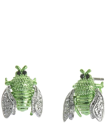 Betsey Johnson Garden Glam Beetle Stud Earrings