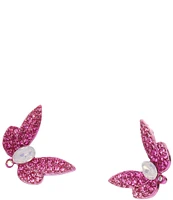 Betsey Johnson Garden Glam Butterfly Stud Earrings