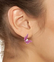 Betsey Johnson Garden Glam Butterfly Stud Earrings