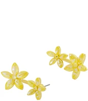 Betsey Johnson Garden Glam Daisy Barbell Ear Jacket Earrings