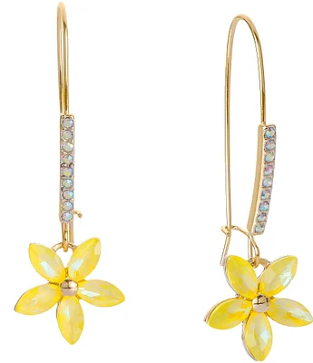 Betsey Johnson Garden Glam Daisy Dangle Linear Earrings