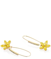 Betsey Johnson Garden Glam Daisy Dangle Linear Earrings