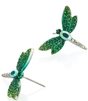 Betsey Johnson Garden Glam Dragonfly Stud Earrings