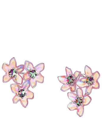 Betsey Johnson Garden Glam Flower Cluster Stud Earrings