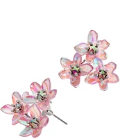 Betsey Johnson Garden Glam Flower Cluster Stud Earrings