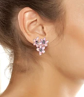 Betsey Johnson Garden Glam Flower Cluster Stud Earrings