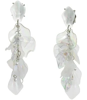 Betsey Johnson Garden Glam Flower Petal Dangle Linear Earrings