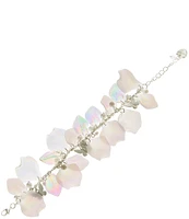 Betsey Johnson Garden Glam Flower Petal Link Line Bracelet