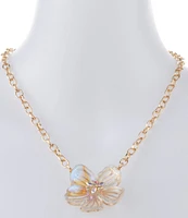 Betsey Johnson Garden Glam Flower Short Pendant Necklace