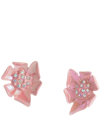 Betsey Johnson Garden Glam Flower Stud Earrings