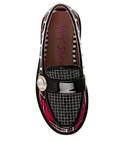 Betsey Johnson Girls' Marim Plaid Loafers (Youth)