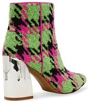 Betsey Johnson Jackyy Plaid Print Booties