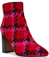 Betsey Johnson Jackyy Plaid Print Booties