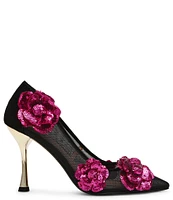 Betsey Johnson Rossa 3-D Flower Embellished Pumps