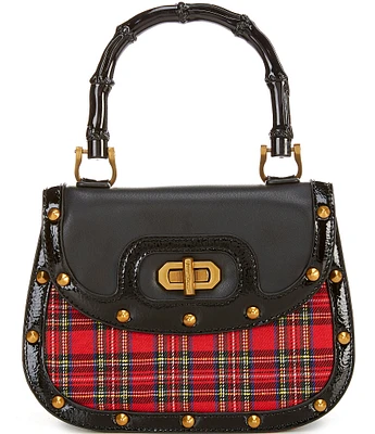 Betsey Johnson Sweet-tartan Top Handle Plaid Crossbody Bag