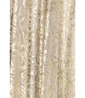 Betsy & Adam Petite Size One Shoulder Foil Flower Print Dress