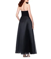 Betsy & Adam Petite Size Strapless Ball Gown
