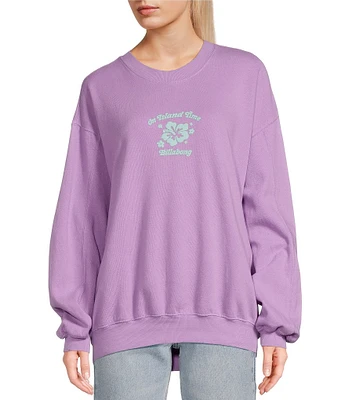 Billabong Aloha Kendal On Island Time Fleece Graphic Sweatshirt