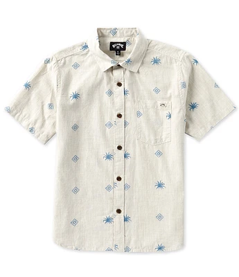 Billabong Big Boys 8-20 Short Sleeve Stone Sundays Mini Woven Shirt