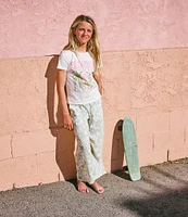 Billabong Big Girls 7-16 Floral-Printed New Wave Wide-Leg Pants