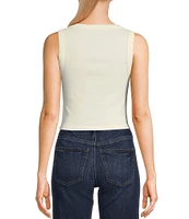 Billabong Block Party Cropped Graphic Tank Top