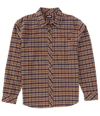 Billabong Coastline Flannel Long Sleeve Yarn-Dyed Plaid Shirt