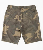 Billabong Crossfire Camouflage-Printed Slub Textured 21#double; Outseam Shorts