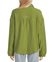 Billabong Everytime Oversized Long Sleeve Brushed Fleece Shacket