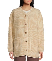 Billabong Fireside Cozy Oversized Printed Sherpa Jacket