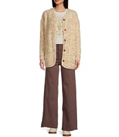 Billabong Fireside Cozy Oversized Printed Sherpa Jacket