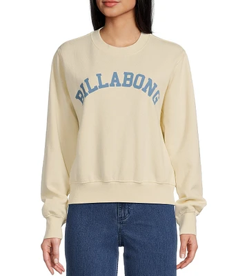 Billabong From Paradise Long Sleeve Fleece Cropped Sweatshirt