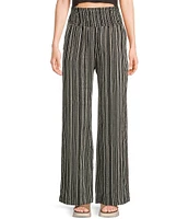 Billabong New Waves 2 Relaxed High-Rise Smocked Waist Striped Pants