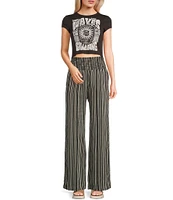 Billabong New Waves 2 Relaxed High-Rise Smocked Waist Striped Pants