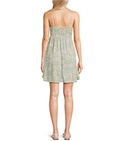 Billabong Last Sunset Floral Printed Sleeveless Mini Dress