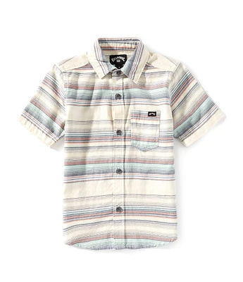 Billabong Little Boys 4-7 Short-Sleeve All Day Striped Poplin Shirt
