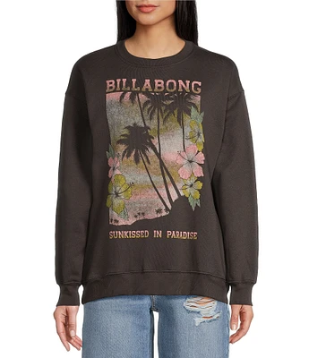 Billabong Long Sleeve Sunkissed Paradise Graphic Sweatshirt