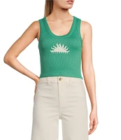 Billabong New Beginnings Cropped Graphic Tank Top