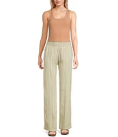 Billabong New Waves High Rise Smocked Striped Pants