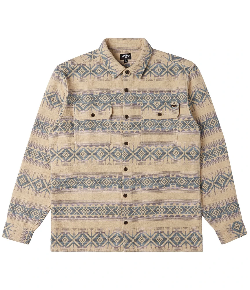 Billabong Offshore Long Sleeve Printed Jaquard Flannel Shirt