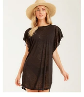 Billabong Out For Waves Flutter Sleeve Cover Up Dress