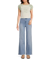 Billabong Paradise Raglan Sleeve Color Block Cropped T-Shirt